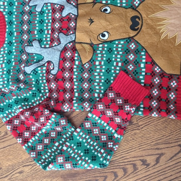 Blizzard Bay Men's Ugly Christmas holiday Sweater Drink Pocket reindeer sz XL - Picture 3 of 6